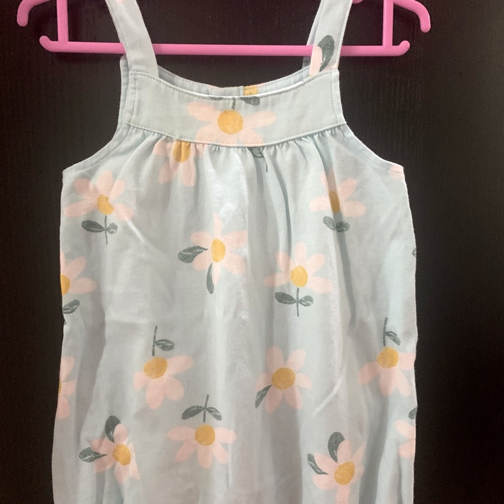 Carter's, Short Sleeves, Light Blue, Flower, 9M